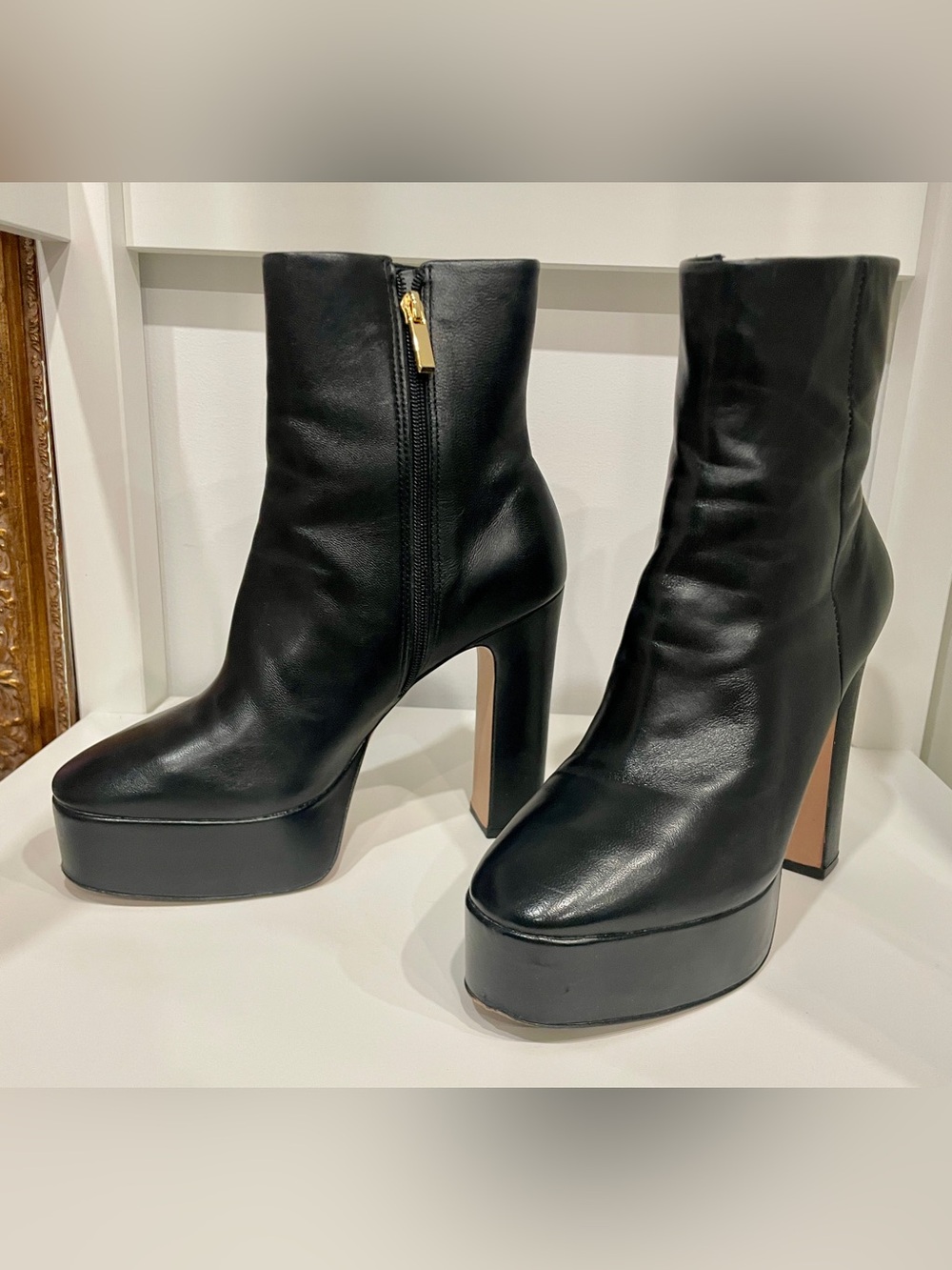 Saks Fifth Avenue Platform Nappa Boots, 9